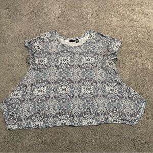 JNY Jones New York Top Shirt sz 3X Blue